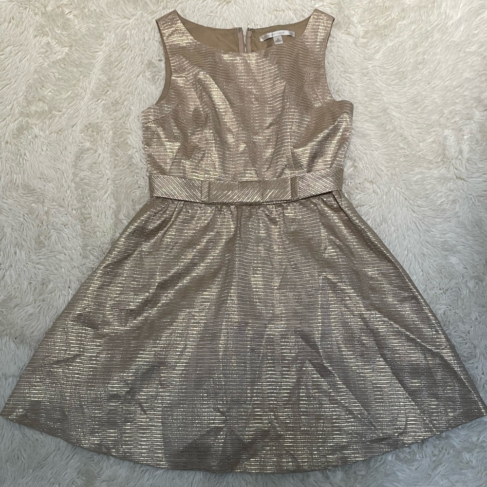 LC Lauren Conrad Gold Sleeveless Dress